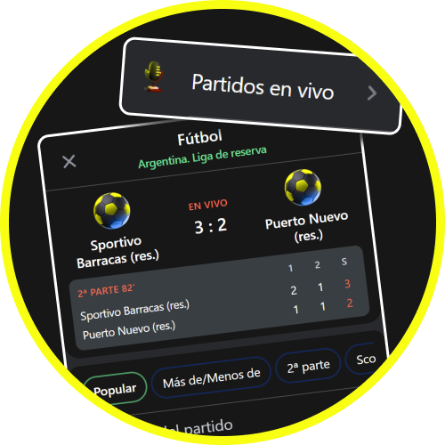 Realizá apuestas deportivas en vivo mediante la app Fortunazo.