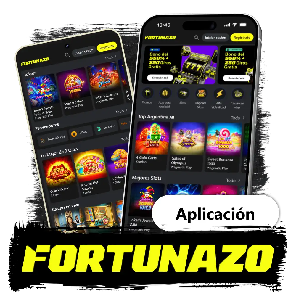 Descargá la aplicación móvil para jugar online en Fortunazo.